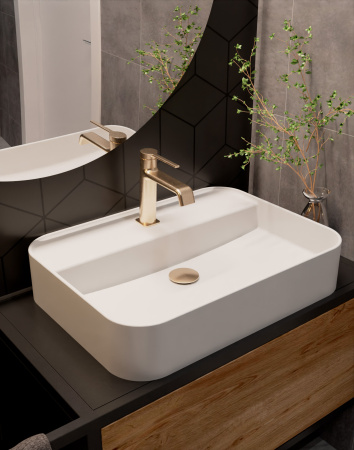 Смеситель для раковины AQUAme Asti AQM6410BG золото матовое