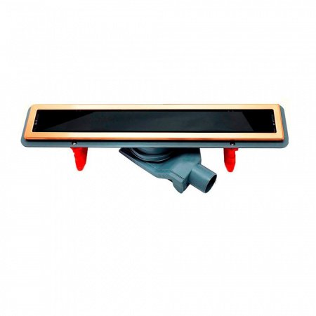 Душевой лоток Pestan Confluo Premium Gold Black Glass Line 650