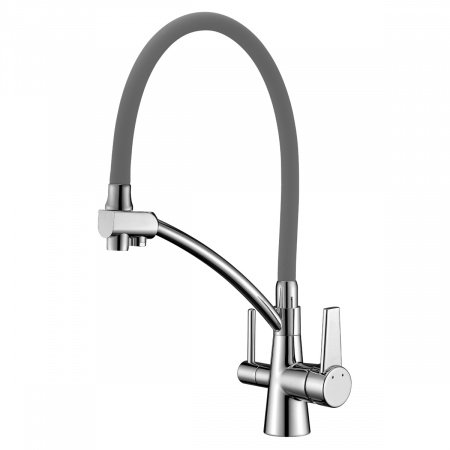 Смеситель для кухни Lemark Comfort LM3071C-Gray хром/серый