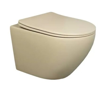 Унитаз подвесной безободковый GID Sr2198, бежевый матовый
