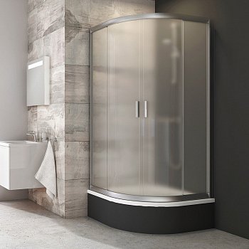 Душевой угол Ravak Blix BLCP4 SABINA 80x80x175 профиль сатин, стекло матовое (для установки на глубокий поддон)