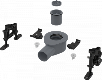 Сифон Alcaplast APZ-S9 низкий серый