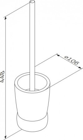 Ершик для унитаза AM PM Sensation A3033200 хром/матовое стекло