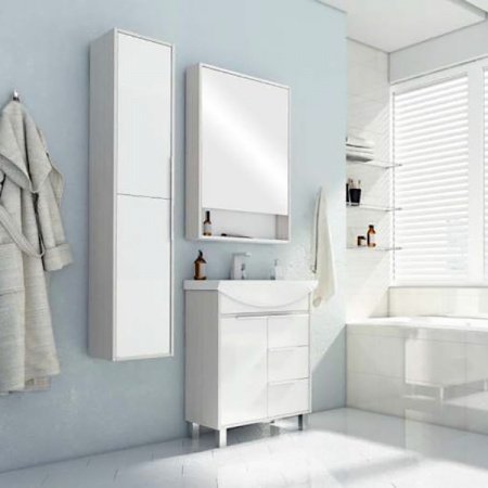 Шкаф-пенал Акватон Рико 30 подвесной 1A216603RIB90 Белый Ясень фабрик