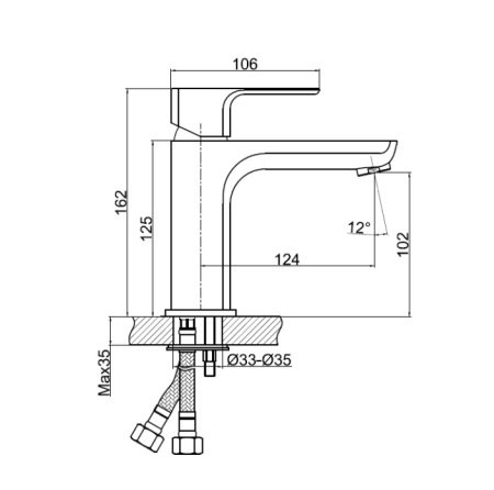 Смеситель для раковины Cersanit GEO 63039 хром