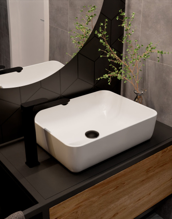 Смеситель для раковины AQUAme Monza AQM6314MB черный матовый