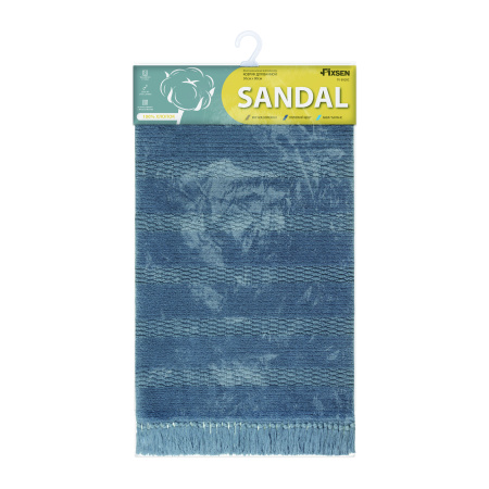 Коврик для ванной 1-ый Fixsen SANDAL, FX-8020C, серо-голубой, 50х80см