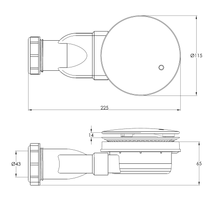 Сифон для поддона Benesque 69010104 латунь брашированная