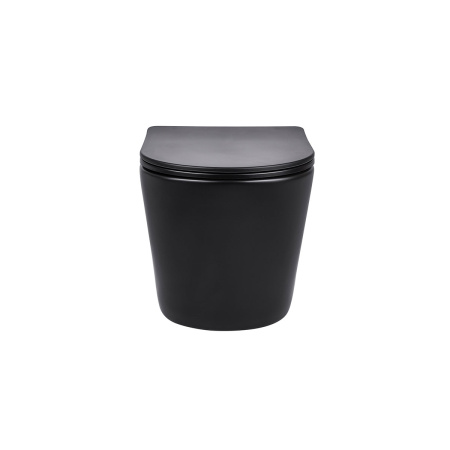 Унитаз подвесной безободковый Vincea Piatti VT1-11MB черный матовый, с сиденьем микролифт