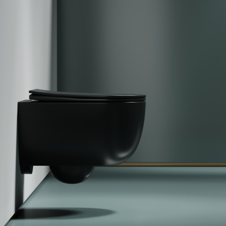 Унитаз подвесной безободковый Ceramica Nova Modena Rimless CN6063MDH антрацит матовый