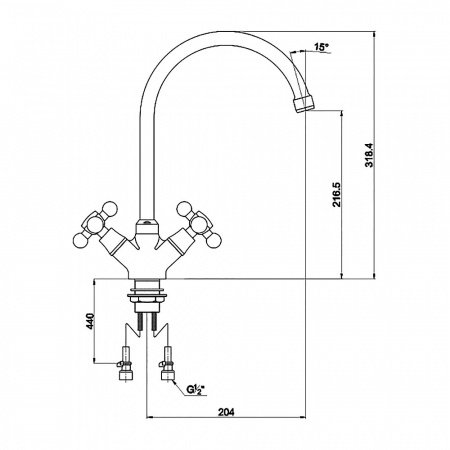 Смеситель для кухни Timo Aviator 0203FN chrome хром