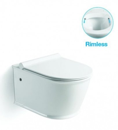 Унитаз подвесной SantiLine SL-5009 белый, с сиденьем микролифт