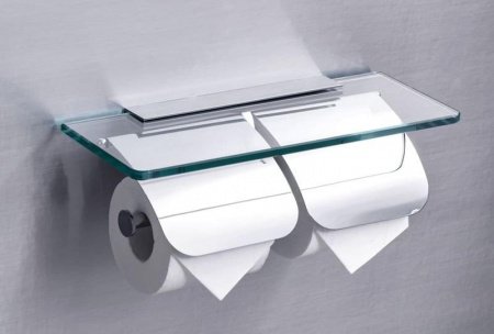 Держатель туалетной бумаги Rush Edge ED77132 двойной Хром