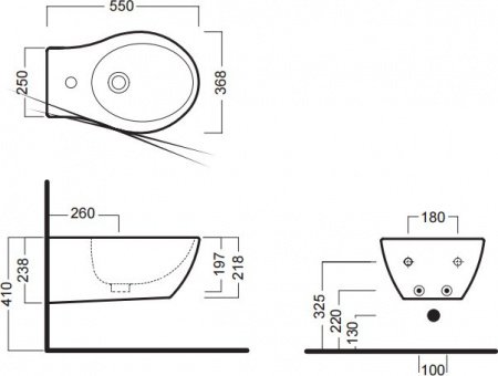 Биде подвесное Hatria Nido