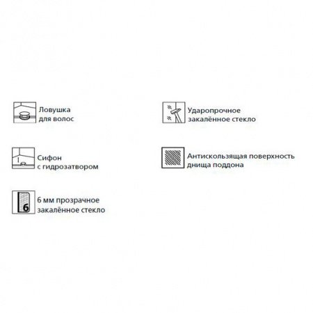 Душевой угол Esbano ES-8170 100x100x200 профиль хром, стекло прозрачное