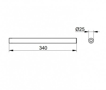 Полотенцедержатель 34см Keuco Reva 12822010000 хром