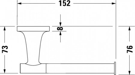 Держатель туалетной бумаги Duravit Starck T 0099371000 Хром