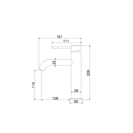 Смеситель для раковины Vincea Desire City VBF-2C1MB черный матовый