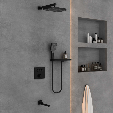 Душевой комплект Vincea VSFW-4311RMB встраиваемый, 3 режима, черный