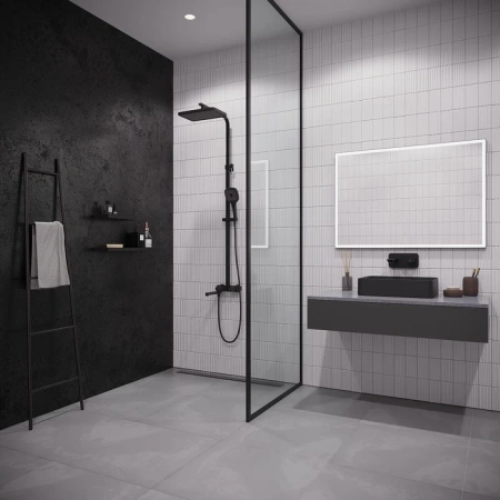 Душевая стойка IDDIS Slide SLIBLBTi06 черный матовый