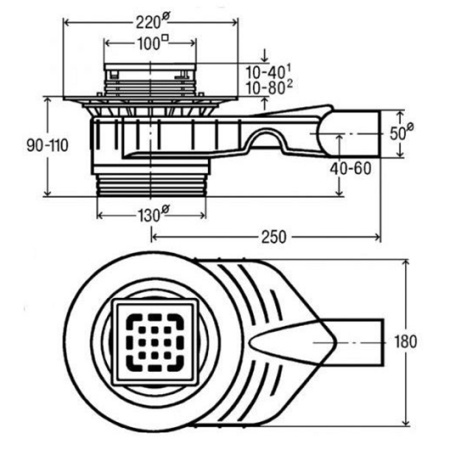 Душевой трап Viega Advantix Top 669201