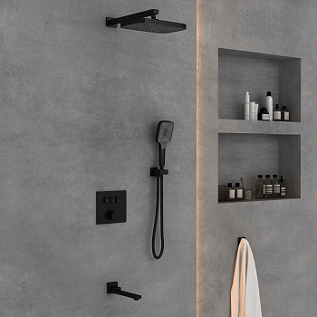 Душевой комплект Vincea VSFW-4311MB встраиваемый, 3 режима, черный