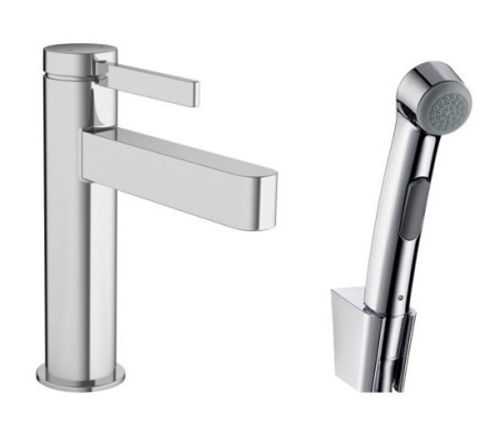 Смеситель для раковины с гигиеническим душем Hansgrohe Finoris 76210000 хром