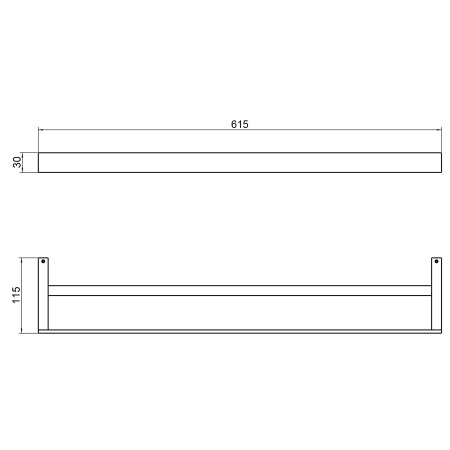 Полотенцедержатель 60см Timo Petruma 15256/17 золото матовое