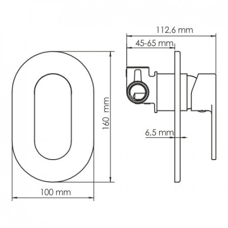 Смеситель для душа WasserKraft Elbe 7451 черный матовый