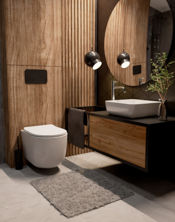 Раковина накладная 39см AQUAme AQM5011 белый