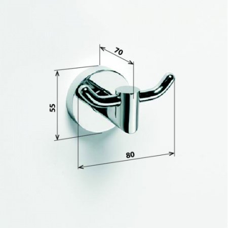 Крючок для полотенец Bemeta Omega 104206032 Глянец