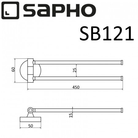 Полотенцедержатель Sapho SAMBA SB121 хром