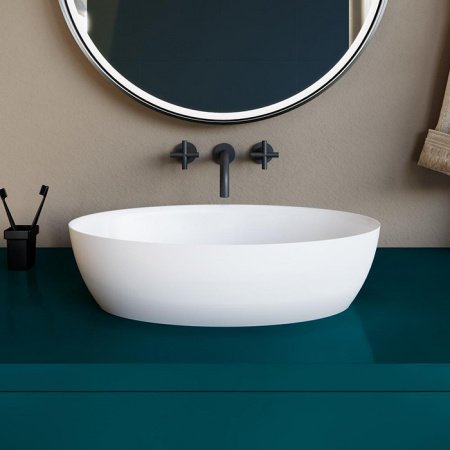 Раковина накладная 58см Salini Alda 110611G белый