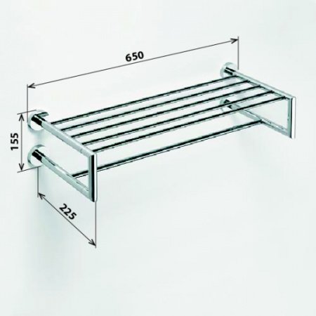 Полка для полотенец Bemeta Omega 104205102 Глянцевый хром