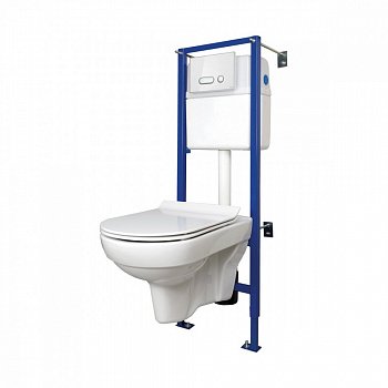 Комплект Cersanit CITY CO DPL EO slim + LINK PRO + INTERA стекло белый