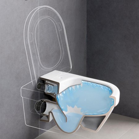 Унитаз подвесной безободковый Villeroy & Boch Architectura Pack 5684HR01 с сиденьем микролифт