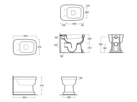 Унитаз Simas Evolution Evo01 Белый
