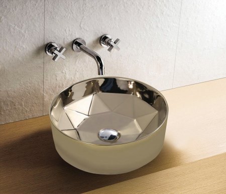 Раковина накладная 40см Gid D1342h015 розовый