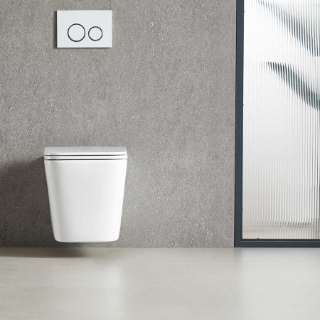 Унитаз подвесной безободковый Vincea Q-Line VT1-12T белый, с сиденьем микролифт