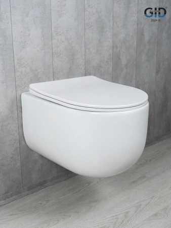 Унитаз подвесной безободковый GID Tr2133TF белый с сиденьем микролифт