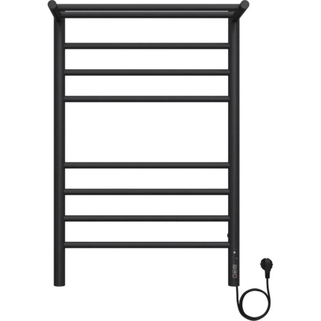 Полотенцесушитель электрический с полкой Terminus Аврора П8 50х80 КС 905, черный матовый