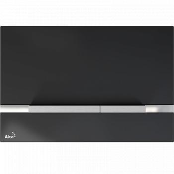 Кнопка смыва AlcaPlast Flat STRIPE-GL1204 черный