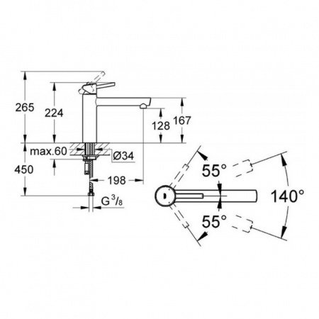 Смеситель для кухни Grohe Concetto 31128001 хром