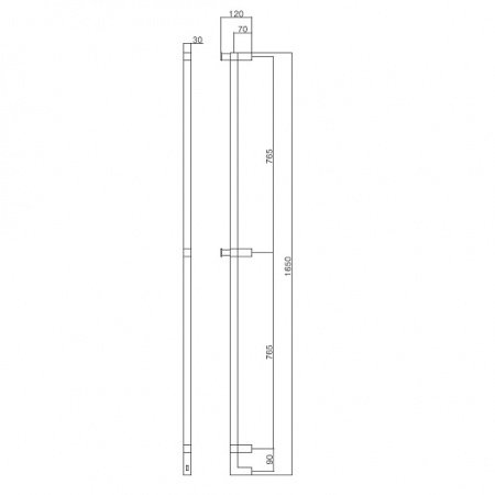 Полотенцесушитель электрический Margaroli Panorama 666 165x3 хром