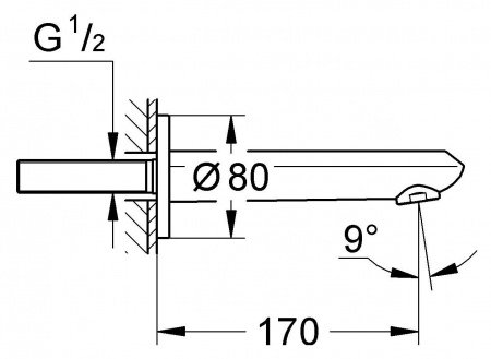 Излив для ванны Grohe Eurodisc Cosmopolitan 13279002 хром