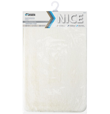 Коврик для ванной Fixsen Nice, бежевый, 1-ый (50х80 см), FX-9002A