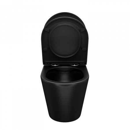 Унитаз подвесной IDDIS Calipso CALR3BMi25 черный матовый, с сиденьем микролифт