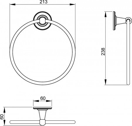 Кольцо для полотенец Timo Nelson 150050/00 Хром