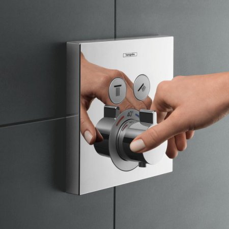 Термостат для душа на 2 потребителя Hansgrohe ShowerSelect 15763000 хром