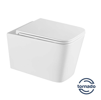 Унитаз подвесной безободковый Vincea Q-Line VT1-12T белый, с сиденьем микролифт